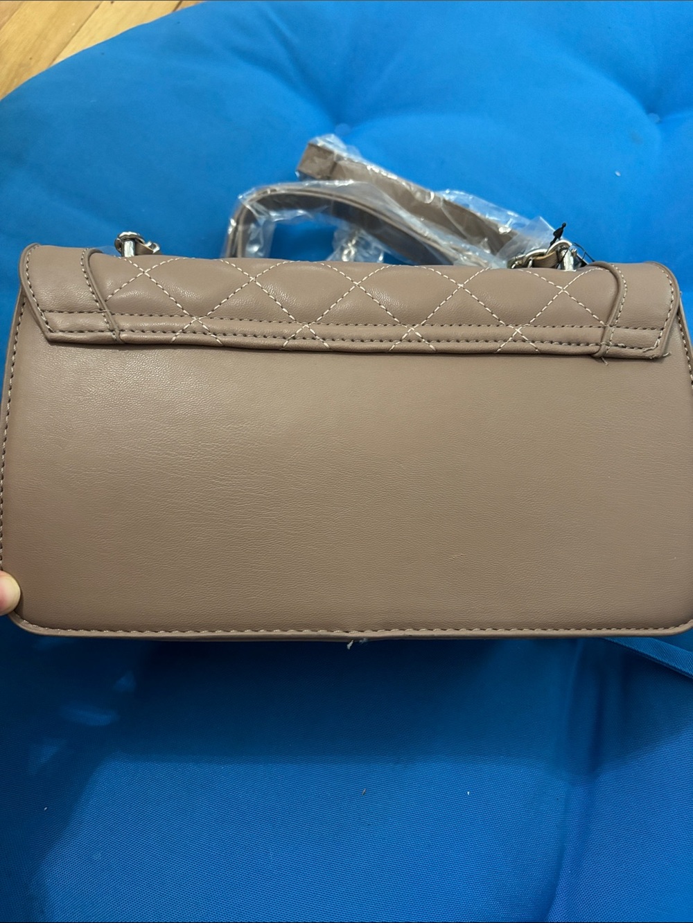 Studio Badgley Mischka Vegan Leather Purse Colored Cream Never Been Used NWTS - Picture 5 of 13